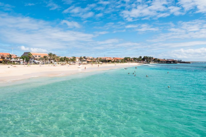 a large body of water next to the ocean