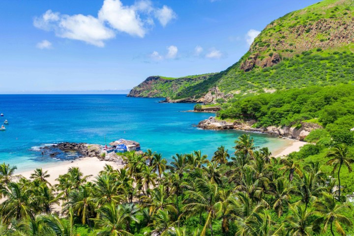 an island in the middle of a body of water